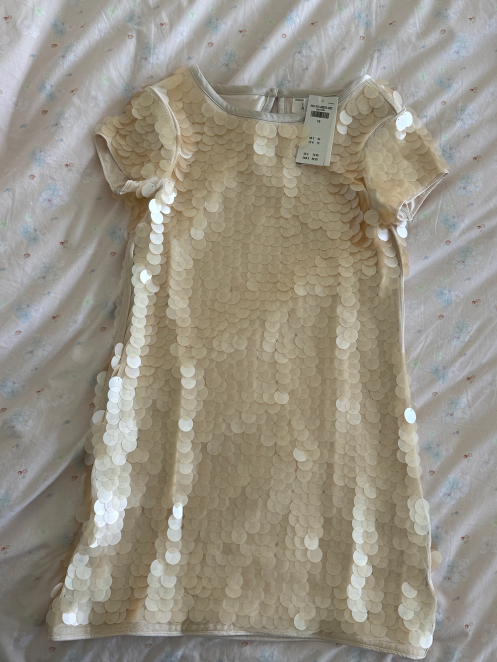 abercrombie kids Champagne Sequin Dress - Cream